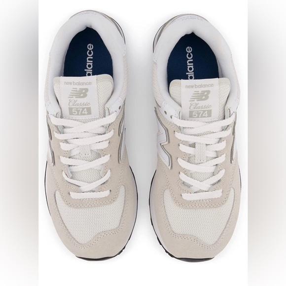 BLOGGER FAVE! New Balance Women’s 574 Core Sneaker in Nimbus Cloud White - Picture 2 of 8